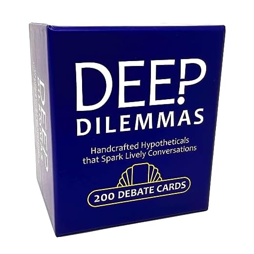 Deep Dilemmas - 'Would You Rather' Conversation Cards for Ridiculous Debates & Funny Interactions. 200 Original Ice Breaker Question Cards for Adults, Couples, & College Students - Ages 16+