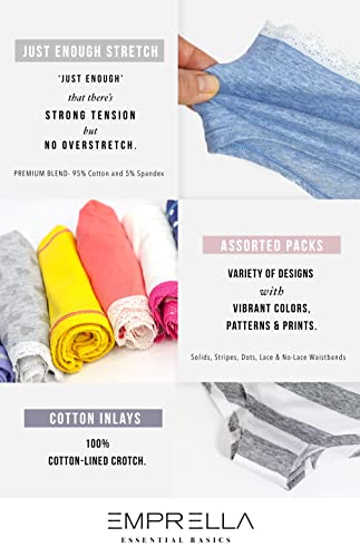Image of Emprella Cotton Underwear for Women, Seamless Women's Underwear Pack, Cheeky Hipster Panties