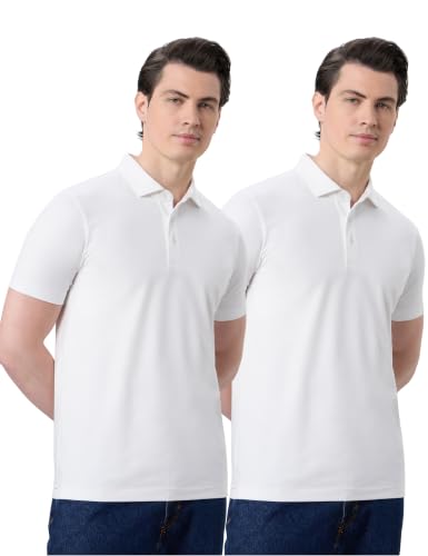 Image of Symbol Premium Men's Super Soft Cotton Stretch Polo | Regulat Fit | Available in Plus Sizes White