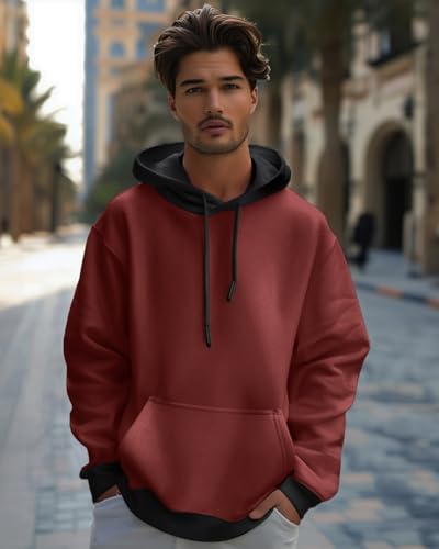 Image of Bewakoof Men's Fleece Oversized Fit Hoodies | Bewakoof Heavy Duty 1.0 | Hoodie for Men Winter Wear