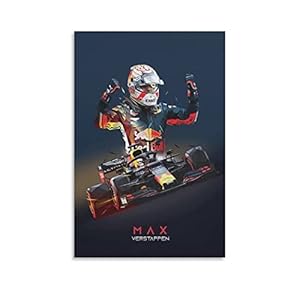 Max Verstappen F1 Racer Cool Poster Decoratief Schilderij Canvas Muur Kunst Woonkamer Posters Slaapkamer Schilderij…