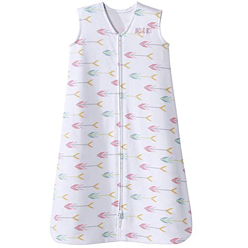 Image of HALO SleepSack, 100% Cotton Wearable Blanket, Swaddle Transition Sleeping Bag, TOG 0.5, Pink Arrow, Small, 0-6 Months