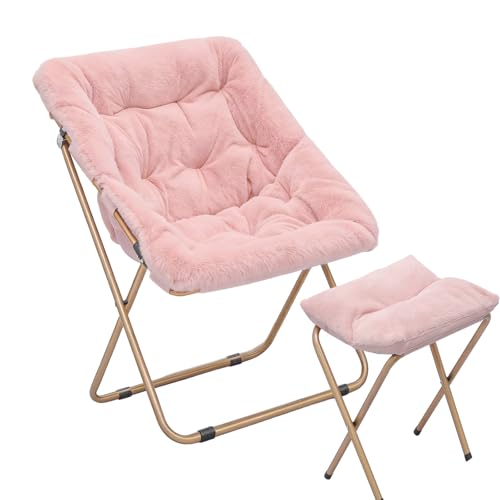 Magshion Oversized Folding Chair with Ottoman