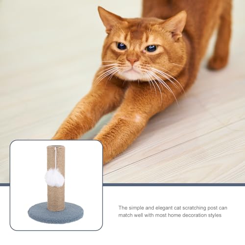 Rascador para gatos con cuerda de sisal celeste miniatura 7