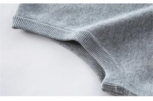 Men's Knitted Pullover Sweater V-Neck Sleeveless Business Casual Solid Color Outwear Tops4