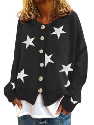 Star Print Cardigan