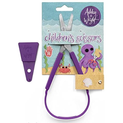 Ashton and Wright - Self-Opening Scissors with Protective Guard - Purple - Ambidextrous Cover