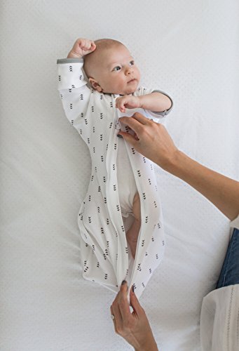 Image of SwaddleDesigns Transitional Swaddle Sack with Arms Up Half-Length Sleeves and Mitten Cuffs, Tiny Hedgehogs, Small, 0-3mo, 6-14 lbs (Better Sleep for Baby Boys, Baby Girls, Easy Swaddle (Pack of 2)