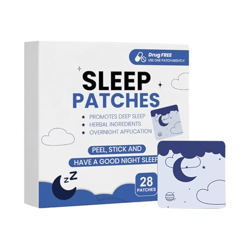 Parches para dormir para adultos | 28 parches apoyo sueño | Remedio práctico tiras nocturnas antiestrés | Viaje ideal para hombres mujeres oficina viajeros frecuentes