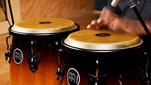 Meinl Percussion Headliner Conga Set - Handtrommel Set mit 11 Zoll und 12 Zoll - Mit Büffelfell - Siam Eiche, Mehrfarbig (HC512VSB)