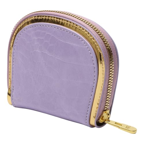 1Pcs Minimalist Wallet Stone Texture Shell Wallet PU Leather Purple 11.5x9.5cm2