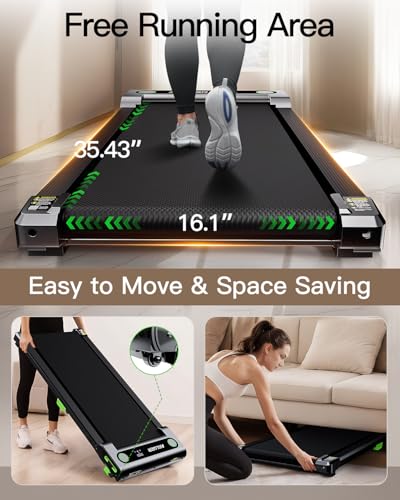 Walking Pad with Incline, Akluer Incline Treadmills for Home, 2.5 HP Under Desk Treadmill Small with Remote Control, Walking Pad Small Treadmill with LED Display