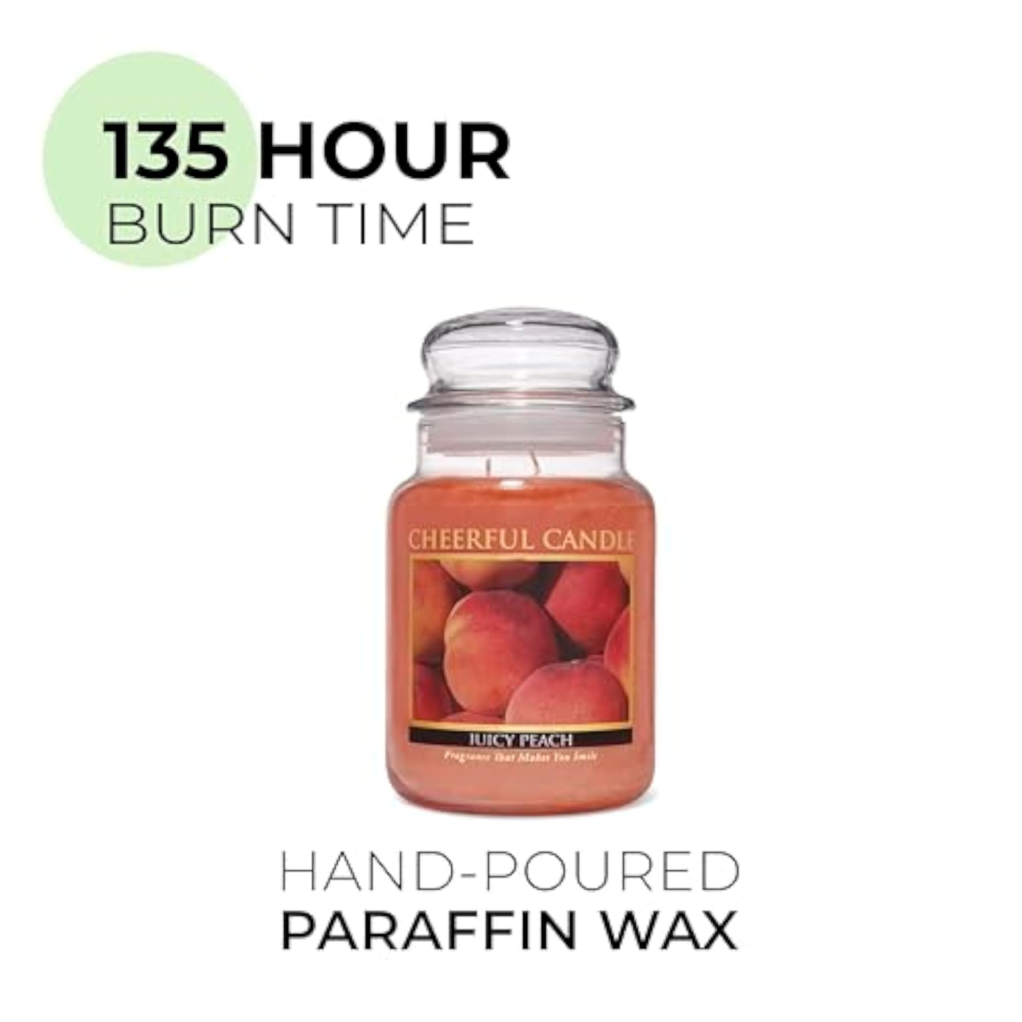 Juicy Peach Jar Candle, 24-Ounce, Fragrant Gift