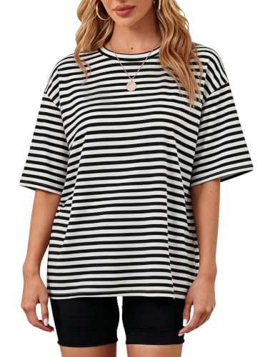 Image of MSBESYOR Camo Shirt for Women Maple Leaf Print Short Sleeve Crewneck T-Shirts Summer Oversized Tee Shirts Streetwear