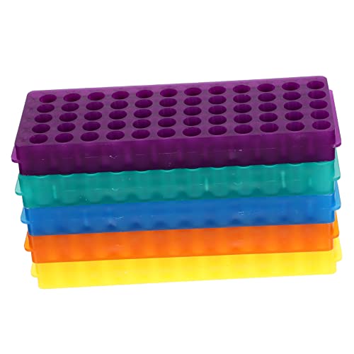 NAMOARLY Laboratory Tube Racks 5 Pack Holders 60 Holes for 0.5ml/1.5ml Centrifuge Tubes Tidy Storage