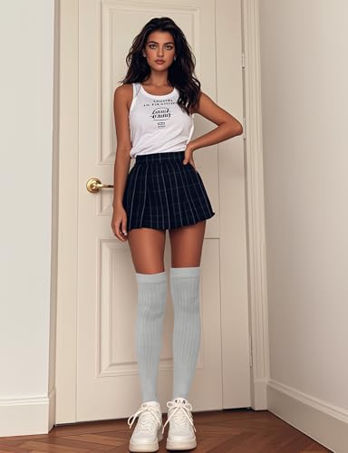 18'' Long Extra Thick Slouch Socks for Women High Crew Knee Womens Slouchy Boot 80s Plus Size Big XL Winter Sock Size 6-113