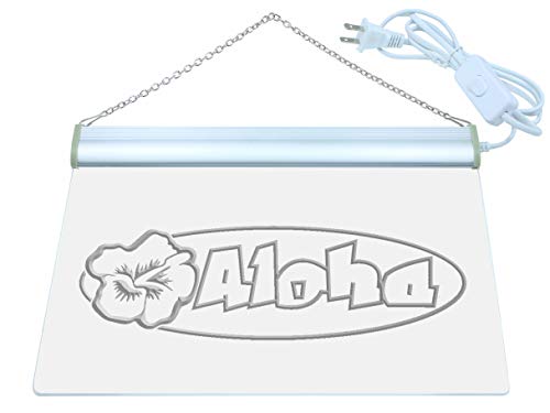 ADVPRO Aloha Hibiscus Surf Bar Beer LED Neon Sign Red 12 x 8.5 Inches st4s32-s100-r