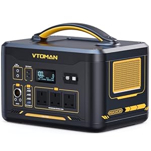 VTOMAN 1500W Portable Power Station - 828Wh Solar Generator LiFePO4 Battery Power Station, Dual 100W PD Type-C & Regulated DC, Capacity Expandable to 2376Wh for Camping, Travel, Off-grid Life, Backup