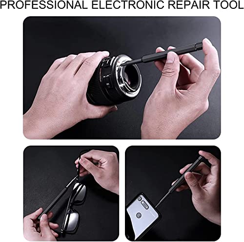 Image of 24 in 1 Screwdriver 24 Bits with Plastic Case for Cell Phone Laptop Watch Computer Electronics Glasses Repair Small Pocket Screwdriver Set Phillips Flathead Screwdriver Bit Magnetic black