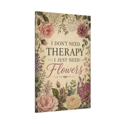 Tableau vintage floral 80x120 cm pour habiller le mur au-dessus du canapé du salon