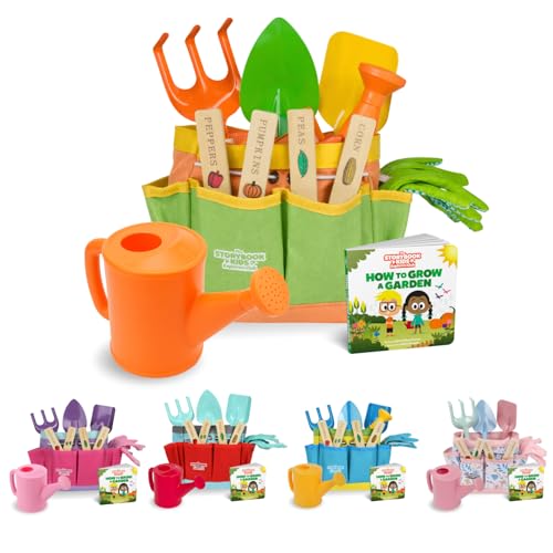Product Image of the Matching Board Book - Green Kids Gardening Tools Set Includes Sturdy Tote Bag...