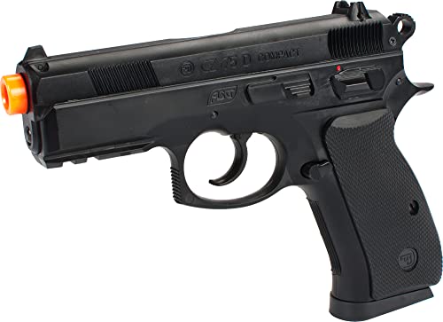 Evike Airsoft - ASG Ceska Zbrojovka CZ75D Compact High Grade Full Size Spring Powered Airsoft Pistol (Color: Black)