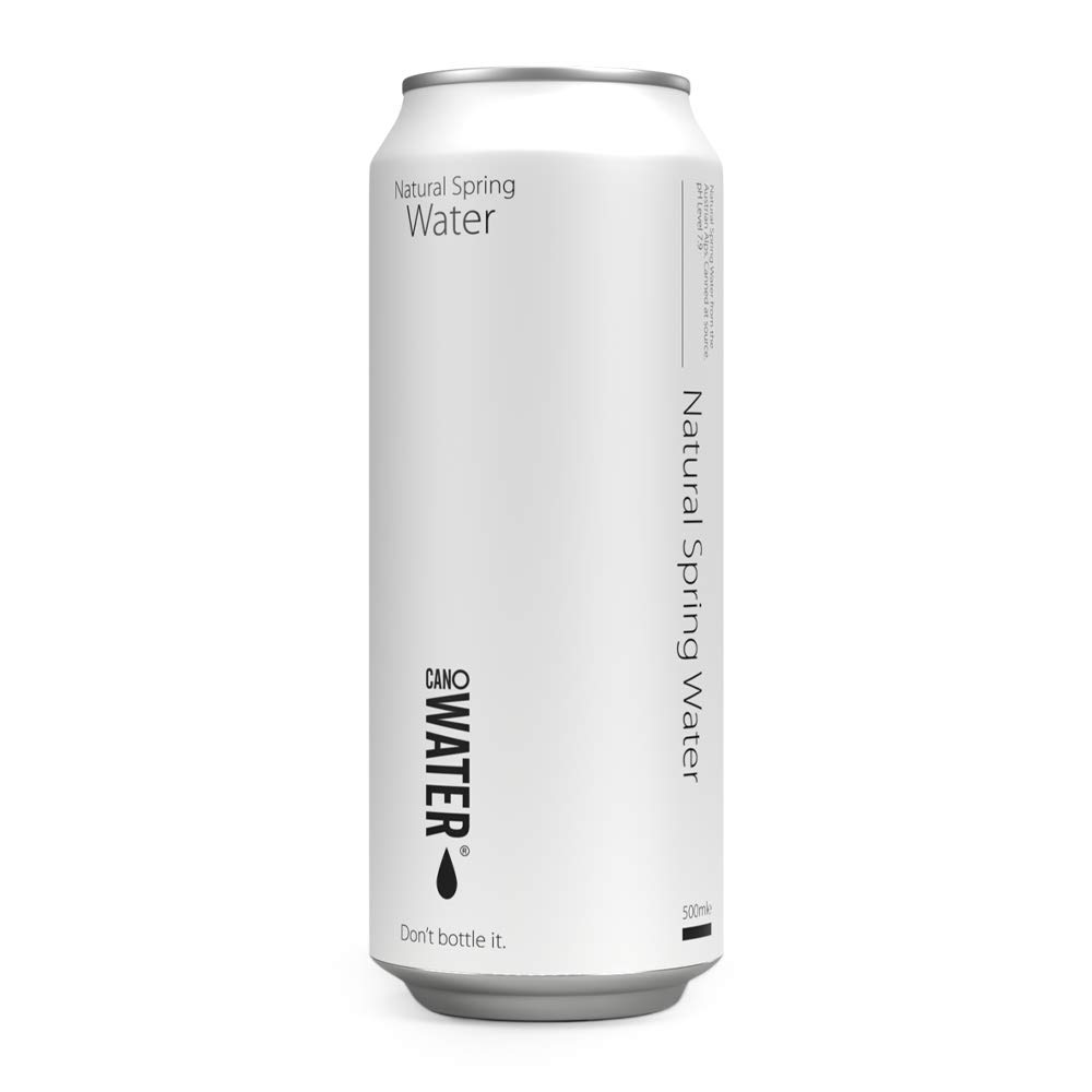 CANO WATER Still Water Cans in Multipacks, Natural Spring Water Cans with Resealable Lids, 12