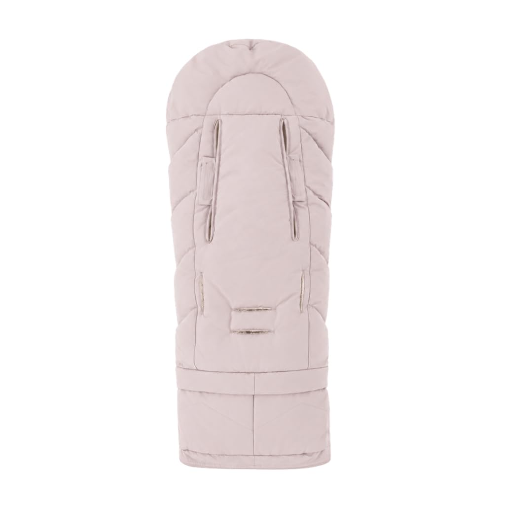 Petite&Mars Hygge Chancelière 4 en 1 pour poussette, nacelle, nacelle et traîneau – Extensible jusqu'à 106 cm – Polaire en peluche – Coupe-vent et imperméable 3000 mm – Pétale de rose