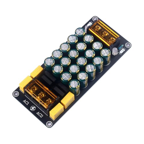 Image of amiciSolar 1200W Full Bridge Dual Power Supply Rectifier Filter Board - 100V 12A Peak, High Current with 20 Low-ESR Capacitors for Power Amplifier & Audio Applications