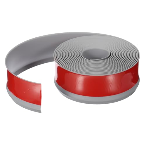 PATIKIL Profilo Modanatura Autoadesivo per Pareti, 16.4 Piedi x 2 Pollici Battiscopa Autoadesivo Profilo Parete Flessibile PVC per Protezione Casa Finitura Porte Finestre, Grigio