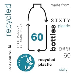 Fab Habitat IndoorOutdoor Throw Pillow Made from Recycled Polyester Yarn Double Sided Stain Resistant Machine Washable Modern Tropical Living Room Majesty Palm Black White 20 x 20