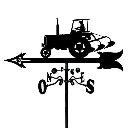 Girouette tracteur indicateur de vent précis en fer forgé pour hangar