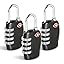 CFMOUR TSA Koffer Sloten - 1, 2, 3, 4, 5, 6 Pack 4-Dial Security Travel Combinatie Hangslot voor Koffers Bagage Case Bag Code Lock - Rood (Pack van 1