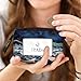 IRADA ID Case Wallet Keychain with Clear ID Window Zipper Cute Coin Purse for Women Water Resistant Small Coin Pouch-Green Mountain Moon Lake Keychain Wallet