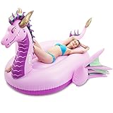 JOYIN Giant Inflatable Majestic Dragon Pool Float, Fun Beach Floaties, Swim Party Toys, Pool Island, Summer Pool Raft Lounge for Adults & Kids