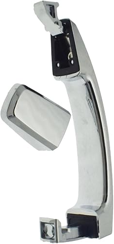 Miniatura 3 de Riloer Lado trasero izquierdo del conductor/lado trasero derecho del pasajero, manija exterior cromada de la puerta sin agujero, compatible con