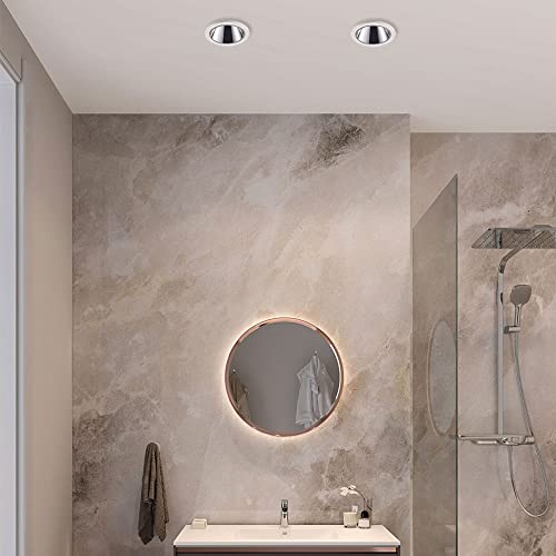 Projecteurs anti-buée étanches à Led avec finition argent durable pour plafond - 2