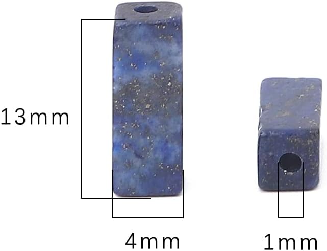 Natural Lapis Lazuli Tube Beads Rectangle 4x13mm 40cm/Strand Stone Beads for Jewelry Making - Image 2
