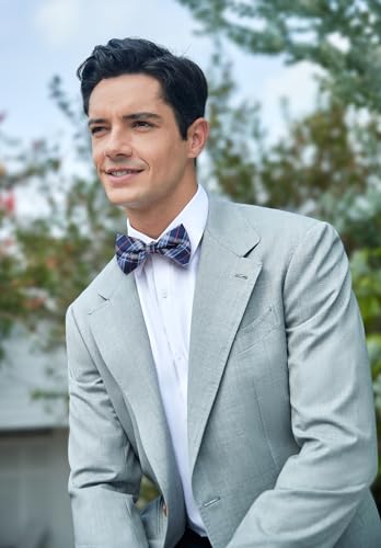 Image of HISDERN Bow Ties for Men Pretied Bowties Classic Formal Business Bow Tie Adjustable Tuxedo Bowtie for Wedding Party