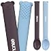 Monee Baby Spoons with Teethers - Utensils for Baby Feeding and Baby Led Weaning. 100% Soft Silicone Spoon Self Feeding