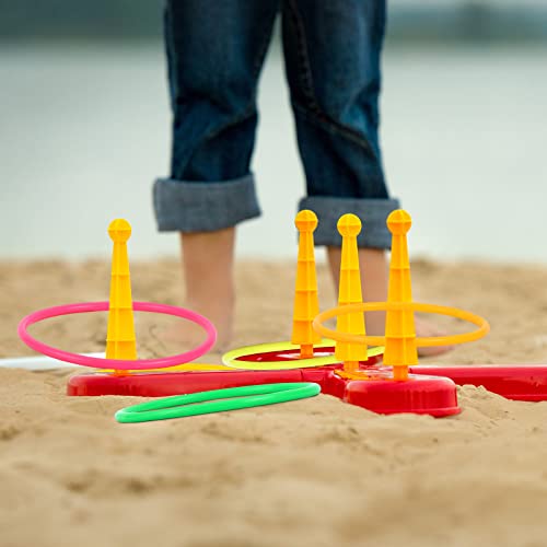 Lenwen 15 Pcs Colored Plastic Toss Rings Ring Toss Game Carnival Rings For Speed And Agility Practice Games Home Backyard Outdoor Games Bridal Shower Game Wedding Birthday Party Favors, 5 Color #TOP3