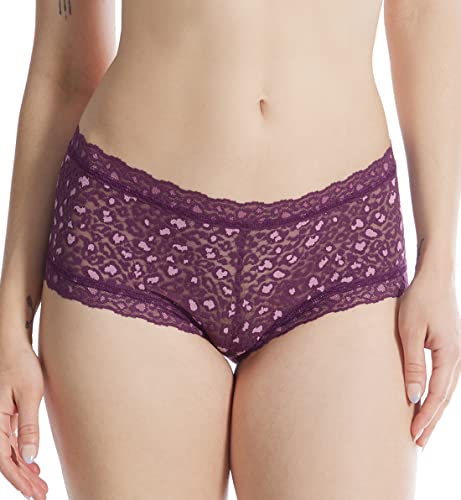 Boyshort Cross Dyed Leopard Hanky Panky culotte anti-marques sans couture taille M