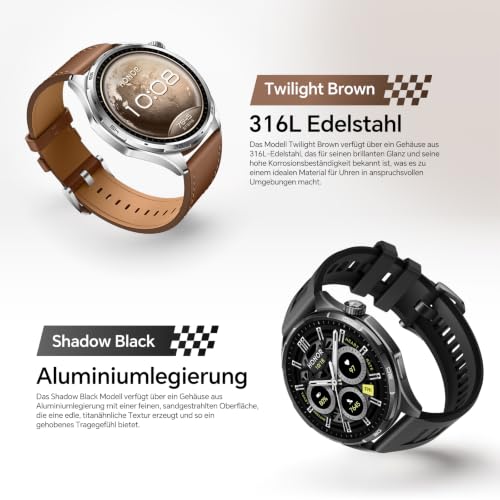 HONOR Watch 6 Smartwatch, 35 Tage Akku, NFC,Display 1.46’’ LTPS 3000 Nits
