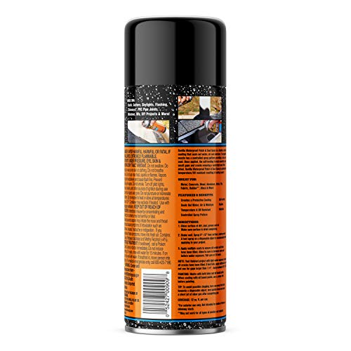 image for Gorilla Waterproof Patch & Seal Rubberized Sealant Spray, Black, 16 Ou