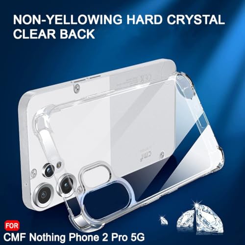 Image of TheGiftKart Crystal Clear Back Cover Case for CMF by Nothing Phone 2 Pro 5G | Shock Proof 360 Protection | Hard Clear Back Cover Case for CMF by Nothing Phone 2 Pro 5G (PC & TPU, Transparent Bumper)