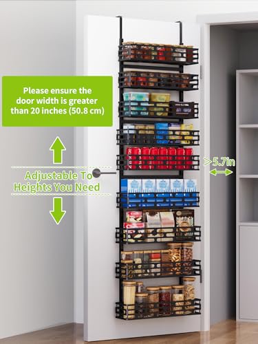 NQW 9-Tier Over Door Pantry Rack, Heavy Duty Metal Organizer for Kitchen - image 3
