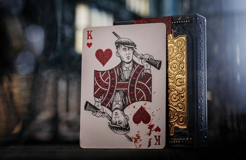 Image of MilesMagic Theory11 Peaky Blinders Playing Cards | Official Premium Embossed Collectible Deck, Antique Gold Foil Tuck Box, Luxury Poker Cards by Theory11