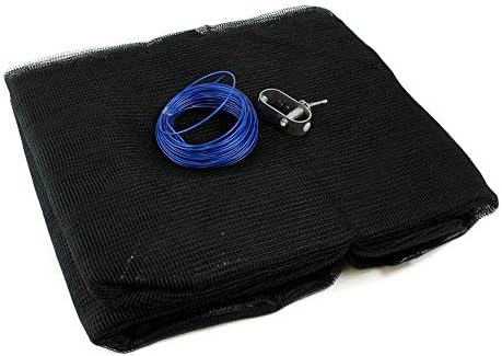 Swimline CO924 24' Round Above Ground Swimming Pool Debris Leaf Net Cover for Winter, Includes Cable, Tarp Ties, and Ratchet, Cover Accessory Only