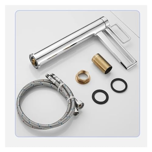 Grifo de tocador dorado para evitar salpicaduras en lavabo 6