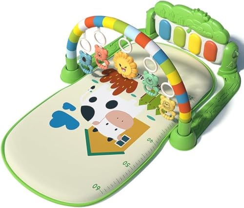 ベビージム プレイマット 音楽 おもちゃ付き ベッドメリーベビージム 0か月~ 赤ちゃん 幼児 ベビー ジム メリー 男女共用 取り外す可能 知育おもちゃ 幼児用寝具 出産祝い 新生児 3ヶ月から対象 (1)
